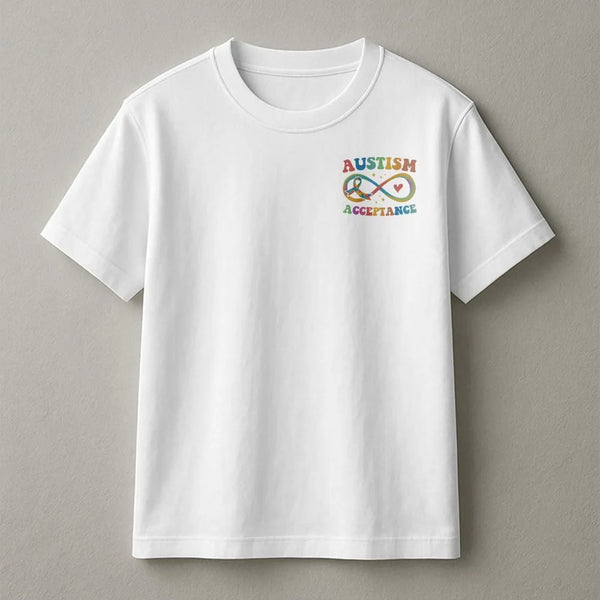 Autism Acceptance T-Shirt | Retro Rainbow Infinity Symbol | Soft Blend Sweatshirt | Neurodiversity Awareness Gift