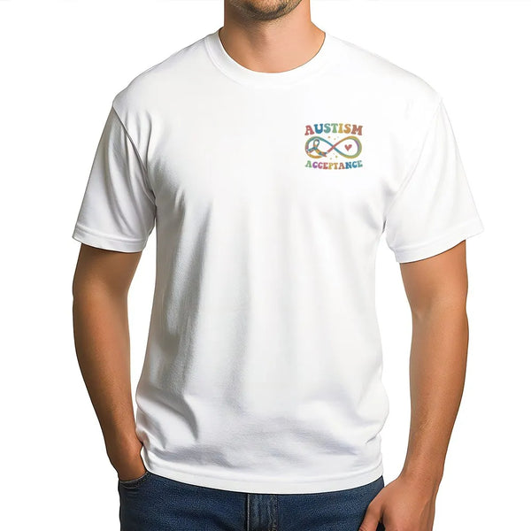 Autism Acceptance T-Shirt | Retro Rainbow Infinity Symbol | Soft Blend Sweatshirt | Neurodiversity Awareness Gift