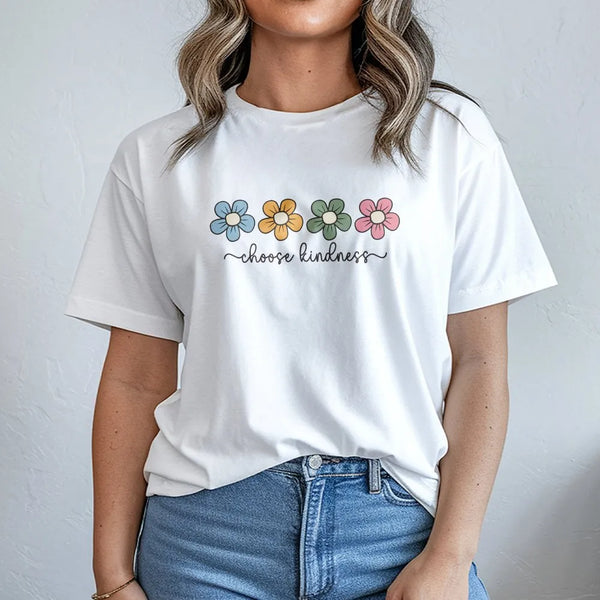 Choose Kindness Sweatshirt | Retro Floral Graphic Pullover | Soft Cotton Blend | Inspirational Teacher Appreciation Gift